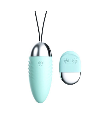 Oeuf  vibrant turquoise avec télécommande à piles  
